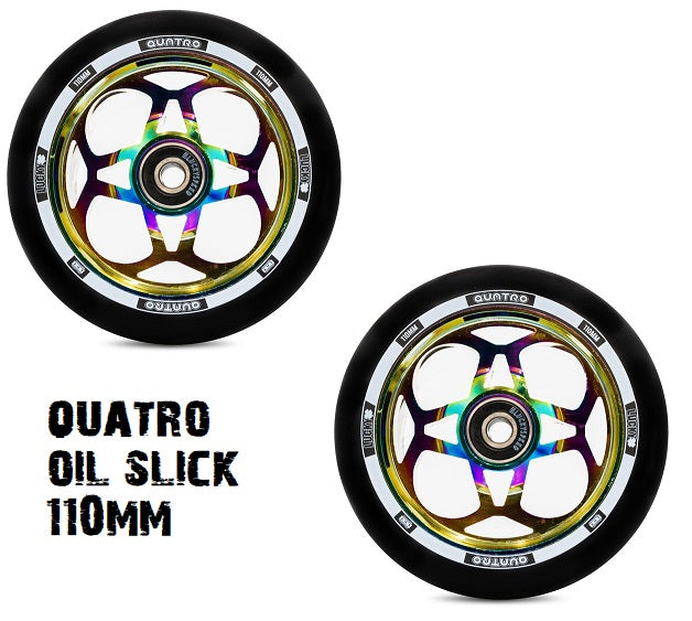 Lucky Scooters QUATRO scooter wheels 110mm - oil slick – Pro Scooter Shop