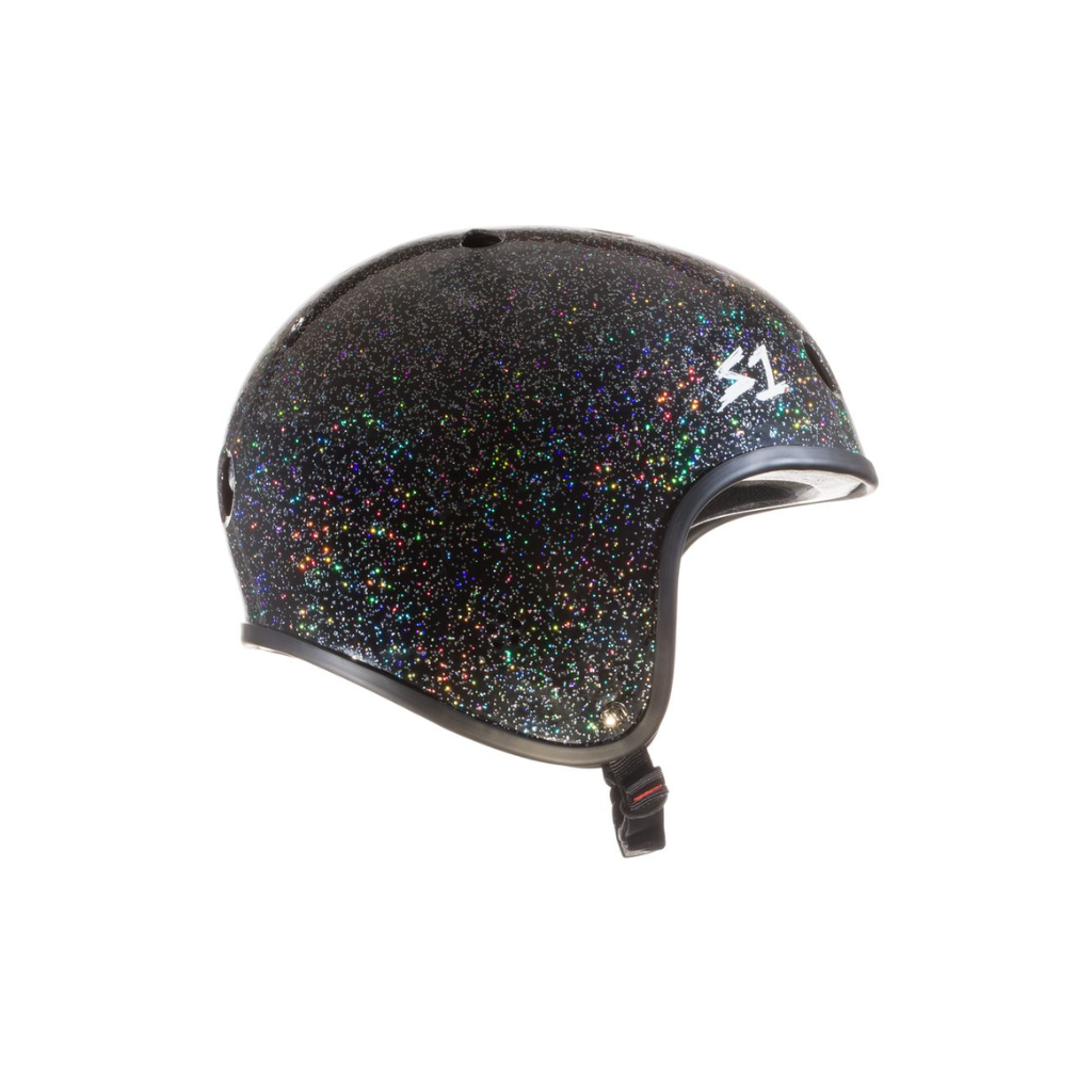 glitter motorcycle helmet S1 Lifer Black Gloss bedazzled rhinestone motorcycle helmet