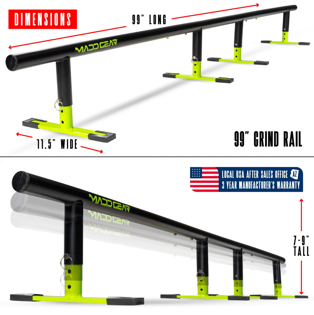 Madd Gear 99" Round Grind Rail
