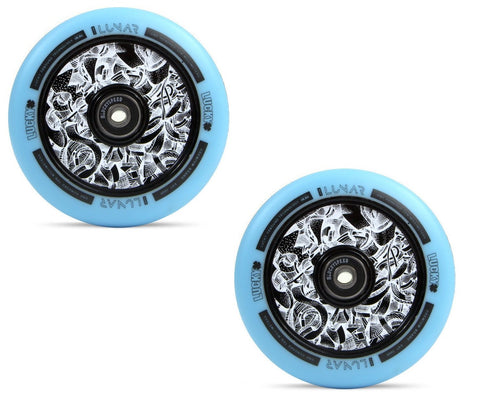 Lucky Scooters LUNAR Axis scooter wheels 110mm - black teal