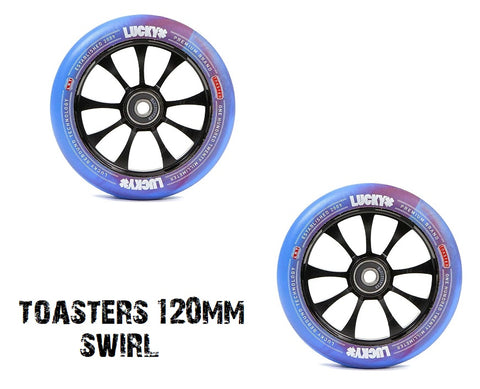 lucky scooters toaster scooter wheels 120mm swirl